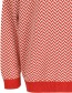 Trui Dahlia Poppy Fishbone Red detail
