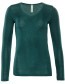 Longsleeve Felicia Ondermode Bio Wol Zijde Zeegroen