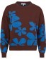 Trui Floral Mahogany Palace Blue
