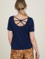 T-shirt Back Details Deep Navy