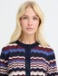 B.Young cardigan met ronde hals en zigzagprint, eerlijk geproduceerd watMooi
