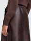 bruine midi rok 
