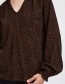 Blouse Byjosa V Neck Frill Total Eclipse Mix