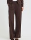 Wijde pantalon B.Young donkerbruin, tijdloze basic duurzame garderobe