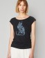 T-shirt Cat Zwart