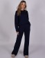 Sweater Manchester Met Koord Navy