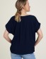 Top Crinkled Deep Navy