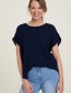 Top Crinkled Deep Navy