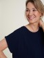 Top Crinkled Deep Navy