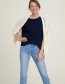 Top Crinkled Deep Navy