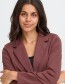 Fransa damesblazer in warm fudge bruin, elegant jasje met lange mouwen – duurzam