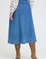denim rok tot over de knie