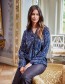 Blouse Frkiki Leaves Blue