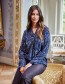 Blouse Frkiki Leaves Blue