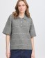 Trui Korte Mouw Frkendra Stripe Asphalt Melange
