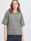 Trui Korte Mouw Frkendra Stripe Asphalt Melange