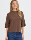 Chocoladebruine trui Fransa met turtleneck, duurzame mode watMooi