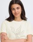 Wit shirt van Fransa, licht en luchtig met subtiele print en een vrouwelijke pas