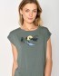 T-shirt Nature Deer River Dirty Olive