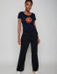 T-shirt Nature Stork Sun Navy