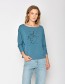 Longsleeve  3/4 Animal Bird Branch Sloppy Blue