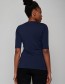 T-shirt Cat Hole Navy