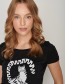 T-shirt Cat Tour Zwart
