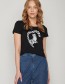 T-shirt Cat Tour Zwart