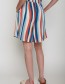 Short Dancing Stripes Sand  Blue