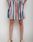 Short Dancing Stripes Sand  Blue