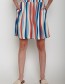 Short Dancing Stripes Sand  Blue