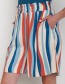 Short Dancing Stripes Sand  Blue
