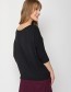 Longsleeve 3/4 Mouw Nature Contours Zwart
