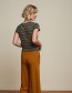 Top Knot Mariani Stripe Black