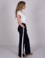 Pantalon Lagio Streep Wit 