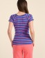 Top Butterfly Happy Stripe Blue