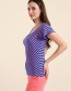 Top Butterfly Happy Stripe Blue