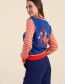 Cardigan LaLa Flower Back Dazeling Blue