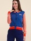 Cardigan LaLa Flower Back Dazeling Blue