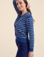 Cardigan Knitted Waves Navy