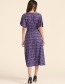 Jurk Trix Butterfly Sleeve Oval Purple
