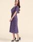 Jurk Trix Butterfly Sleeve Oval Purple