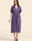 Jurk Trix Butterfly Sleeve Oval Purple