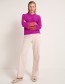 Trui Alpaca Jacquarddetail Plum