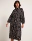 Jurk Wendela Print Irregular Zwart