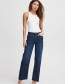 Jeans Pzvega Wide Leg Dark Blue Denim