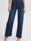 Jeans Pzvega Wide Leg Dark Blue Denim