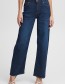 Jeans Pzvega Wide Leg Dark Blue Denim