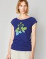 T-shirt Strawberries Peacock Blue