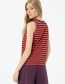 Top Fusio Striped Maroon